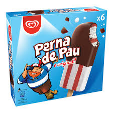 A olá, marca do universo unilever, lançou uma edição especial do gelado perna de pau associado ao sporting, equipa vencedora do campeonato português de futebol. Perna De Pau Ola