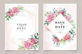 Download Floral Watercolor Wedding Invitation Template For Free Floral Wedding Invitation Card Wedding Invitation Vector Elegant Wedding Invitation Card
