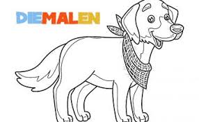 Kostenlose ausmalbilder tiere hund mit einem riesem. Hunde Ausmalbilder Fur Erwachsene Diemalen Com
