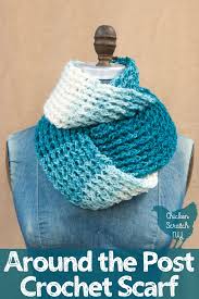 This crochet single heart is a fast and easy pattern to crochet. Around The Post Double Crochet Scarf