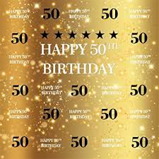 Celebrate with a little virtual decoration. Aofoto 8x8ft Happy 50th Birthday Backdrop Gold Party Decorations Man Fifty Adults Men Father 50 Years Old Bday Bash Banner Shiny Stars Spots Golden Photography Background Photo Studio Props Vinyl Amazon In