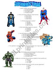 Buzzfeed staff the more wrong answers. Superheroes Trivia Esl Worksheet By Luciamisiani