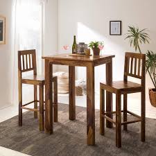 Euro style 3 piece tad pub table set with chloe bar stools. G Fine Furniture Wooden Long 2 Seater Bar Table Set High Bar Table And Chairs Set Kitchen Furniture Sheesham Wood Natural Brown Amazon In Home Kitchen