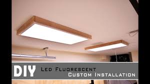 Fluorescent light fixtures tend to be rather heavy; Installing Led Fluorescent Light In The Garage Shop Youtube