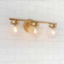 Connie 3 Light Dimmable Gold Vanity Light Vanity Lighting Bath Vanity Lighting Light Fixtures Bathroom Vanity