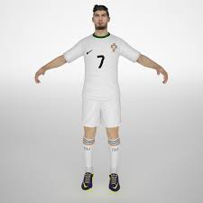 Cristiano Ronaldo By Subzero 3d Model Of Cristiano Ronaldo Dos Santos Aveiro Rigged And Animated Walking Head Texture 1024x1024shirt Texture 2048x2048shorts Te