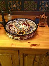 I've always loved the handpainted sinks we've seen while on holiday in mexico. 26 Talavera Sinks Ideas Talavera Sink Talavera Mexican Sink
