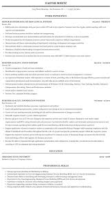systems analyst resume sample
