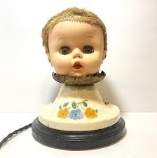 Handcrafted Found Object Creepy Baby Night Light