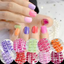 10 Sets 240pcs Full Nail Tips Simple Short Candy Diy Round Acrylic Fake Nails For Lady Finger Patch Without Glue Sticker N205 Wish Mia secret acrylic nail kit:
