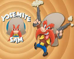 Yosemite Sam Is An American Animated Cartoon Character In The Looney Tunes And Merrie Melodies Series Of Cartoo Yosemite Sam Looney Tunes Cartoons Looney Tunes
