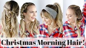 Braids, ponytails, half up half down, evening looks and hair styles with step by step tutorial. 5 Quick Christmas Morning Hairstyles Hair Tutorial Youtube