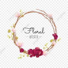 Flower Wreath Wreath Burgundy Blooming Png And Vector With Transparent Background For Free Download Flower Wreath Wreaths Floral Wreath