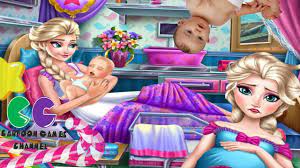 Congelado Elsa Nacimiento Cuidar Elsa Bebe Juego De La Atencion Al Parto Youtube