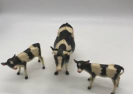 Lot Of 3 Vintage Plastic Barn Farm Animal Cow Figurine Toys Ebay Animals Farm Animals Plastic Animals