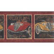 Vintage 1920 Opean Rally Race Cars Wallpaper Border Home Kitchen Car Wallpapers Wallpaper Border Rally Racing