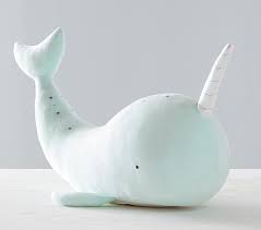 Plush Aqua Light Up Narwhal Kids Stuffed Animal Pottery Barn Kids