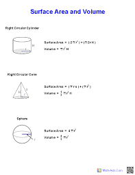 geometry worksheets surface area volume worksheets