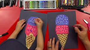 May 13, 2021 · if you want to draw a cartoon ice cream cone, start by sketching a v shape for the cone. How To Draw An Ice Cream Cone Art For Kids Hub