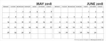 May And June 2018 Calendar Starting Monday 2021 Calendar School Holiday Calendar Calendar