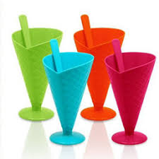 George Home Pink Blue Green Orange Plastic Ice Cream Bowls Asda Groceries