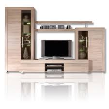 Wohnwand tango anbauwand schrankwand design wohnzimmer set tv mobel stilvoll mediawand mit weisser led beleuchtung weiss eiche sonoma weiss entertainment unit design soaking tub. Wohnwand Sonoma Eiche Led Beleuchtung 308 Cm Breit Online Bei Roller Kaufen