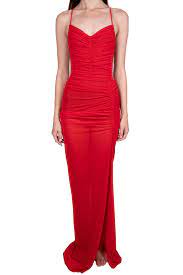 50% nylon, 50% rayon lining: Natalie Roser X Michael Costello Revolve Follie Gown