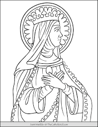 Win free crayons, markers and paints! Saint Matilda Coloring Page Thecatholickid Com