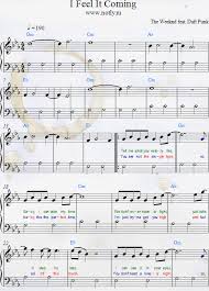 The Weeknd I Feel It Coming Ft Daft Punk Official Video The Weeknd Daft Punk I Feel It Coming Download Pdf Piano Sheet Music Sheet Music Piano Sheet Music Piano Sheet