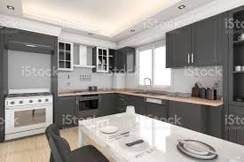 3d rendering modern black and cool