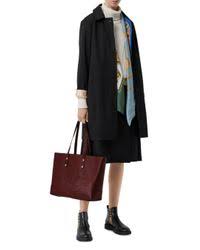 Burberry Embossed Crest Leather Tote Lyst