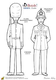 Coloriage Policier Et Garde Anglais Garde Anglais Angleterre Policier