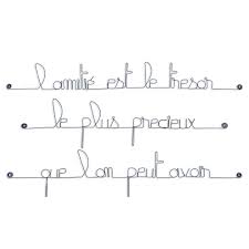 Citation En Fil De Fer L Amitie Est Le Tresor Le Plus Precieux Que L On Peut Avoir A Punaiser Bijoux De Mur Bijouxdemur Com Citation Fil De Fer Citation Pensee