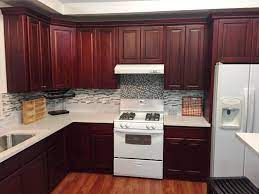 Here's my maple cabinets in my very traditional kitchen. Cherry Finish Square Maple Kitchen Cabinets