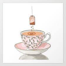 There are so many ways to use your free teacup illustrations to embellish hand made cards. A Nice Cup Of Tea Art Print By Whittlemade X Small Tea Cup Drawing Tea Art Tea Cup Art