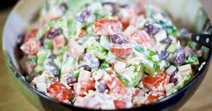 салат с красной фасолью и крабовыми палочками и огурцом Salat S Fasolyu I Krabovymi Palochkami So Vkusom