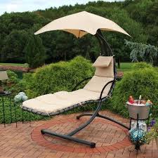 hanging chaise lounge chair with canopy umbrella beige sunnydaze decor chaise lounge chair chaise lounger swinging chair
