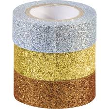 Use glitter without the worry of causing a mess. Glitter Tape 3er Gold Silber Kupfer