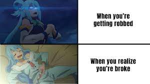 Maybe you would like to learn more about one of these? Right Stuf Anime On Twitter Squeezes Waifu Body Pillow More Animememes Memes Aqua Konosuba Anime