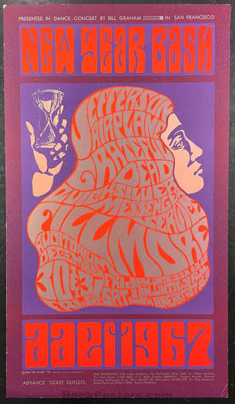 AUCTION - BG-37 - Grateful Dead - New Year's Eve 1966 - Concert Poster