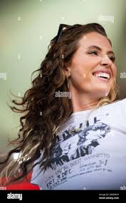 American singer and songwriter Fletcher in concert at Boston Calling in  Boston Stock Photo