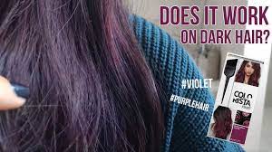 I prefer a hair colour remover, or just let it fade out with special shampoos (etc.). Loreal Colorista Paint Violet On Dark Hair 1 Week Update Try Or Fry Youtube
