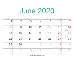 There are no limitations to the use of a calendar. June 2020 Calendar Printable With Holidays Whatisthedatetoday Com