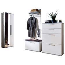 Garderoben set romana 6 matt weiss 285x198x38 cm led garderobe kaufen bei vbbv gmbh 14 garderoben set weiss modern photos. Wittenbreder Moderne Garderobenkombination In Weiss Lack Grau Lack
