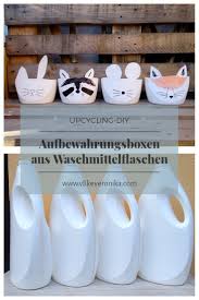 Upcycling Idee Mit Waschmittelflaschen Aus Plastik Mach Dir Diese Tierisch Sussen Aufbewahrungsboxen Selbst Plastikflaschen Basteln Upcycling Upcycling Ideen