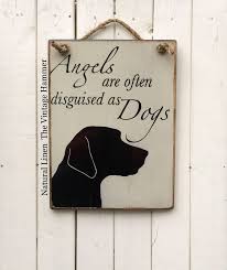 Angel Dog Sign Anpassbare Siegel Handgemalte Pelzbaby Welpen Hund Zeichen Holz Zeichen Spruche Bauernhaus Zeichen Hund Geschenk Haustier