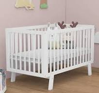 BABY JOY Wooden Baby Crib, Rubber Wood Mini Crib w/ 3-Height Adjustable Mattress Support Base & Full-Length Guardrails, Toddler Bedroom Furniture ...