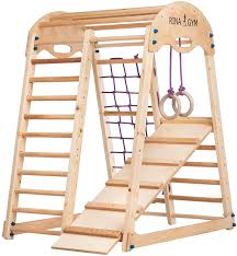 Rinagym Kletterdreieck Indoor Spielplatz Aus Holz Fur Kinder Kletternetz Schwedische Leiter Ringe Kinder Zimmer Kinderzimmer Dekor Kleinkind Spielzimmer