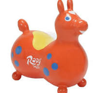Gymnic Orange Rody Horse Max Inflatable Bouncer Ride-on (with Hand Pump)