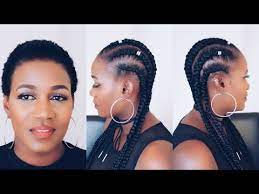 How To Crochet Feed In Braids On Very Short Natural Hair Youtube Feed In Braid Short Natural Hair Styles Natural Hair Styles